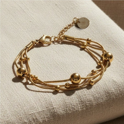 Piccola Perla Armband | 14 Karat vergoldet | ca. 17 cm