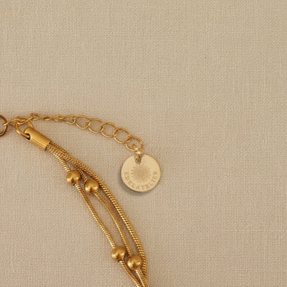 Piccola Perla Armband | 14 Karat vergoldet | ca. 17 cm