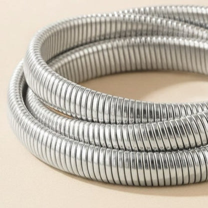 Spirale d’Oro Armband | silberfarben | Statement-Wickelarmband