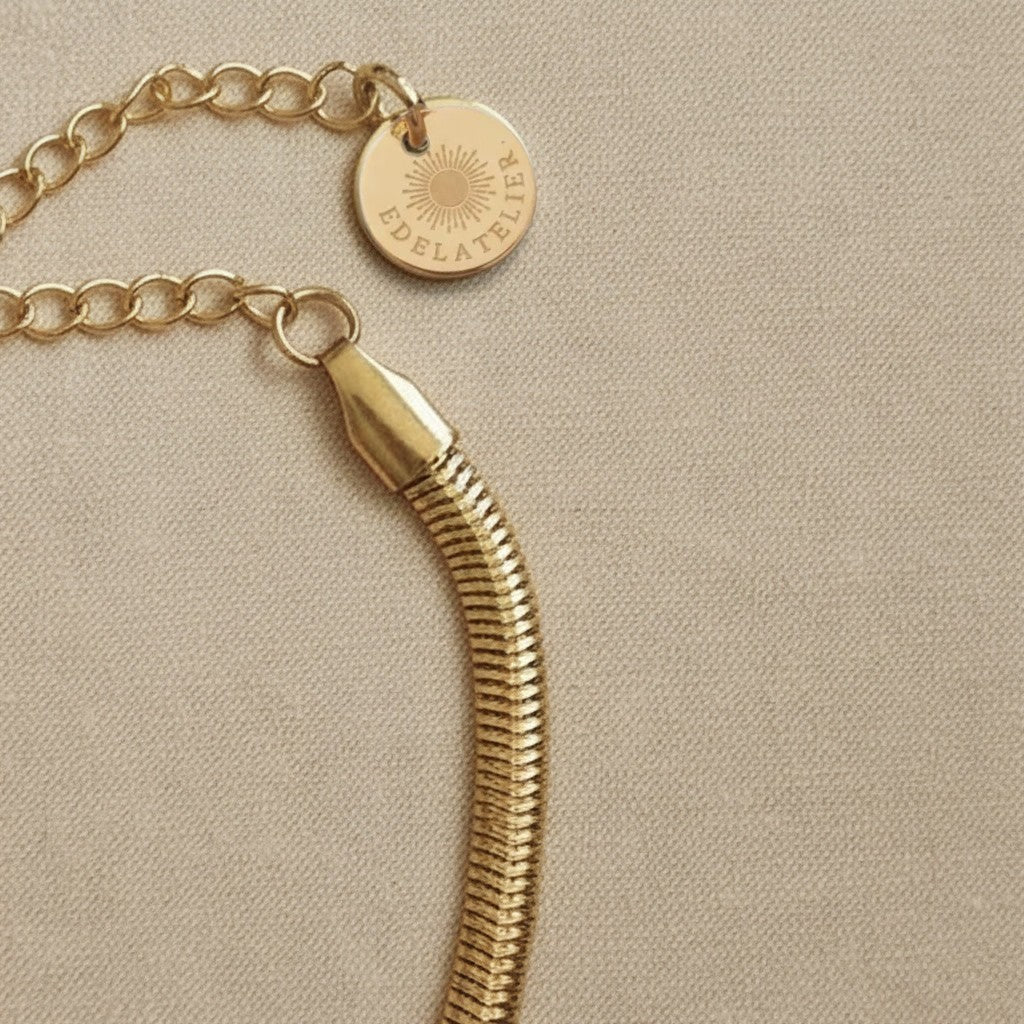 Serena Snake Armband | 14 Karat vergoldet | ca. 16,5 cm